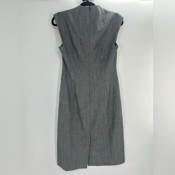 MM Lafleur Grey Sheath Dress High Neck Size 6 - Picture 2 of 8